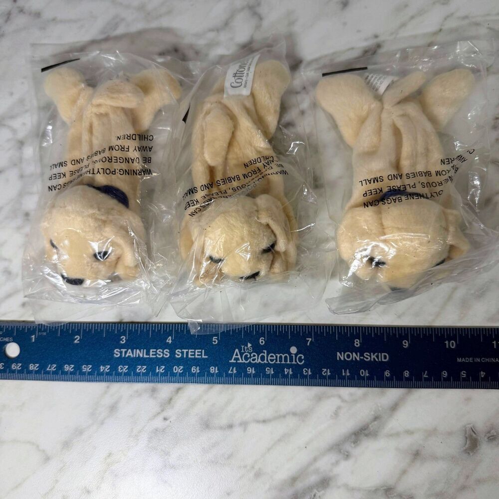 Lot of 3 Vintage Cottonelle Mini Dog Plush 5 Inch Sealed Stuffed Animal Toy